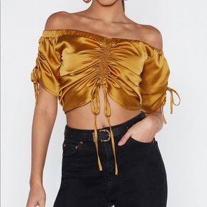 nasty gal gold shirt